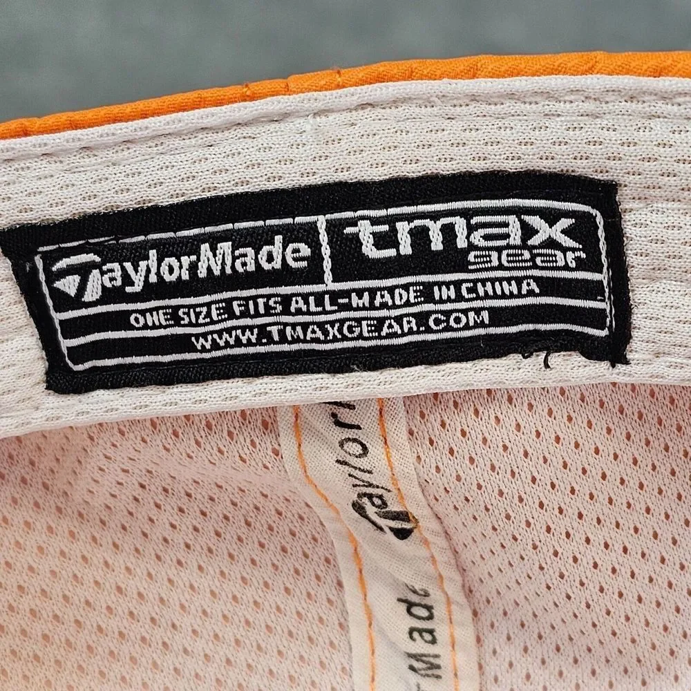 TaylorMade Golf Baseball Cap OSFA Orange TMAX Gear Hat Tee Pocket Strapback R9‎